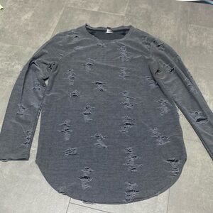 Divided Distress Long-Sleeve Shirt